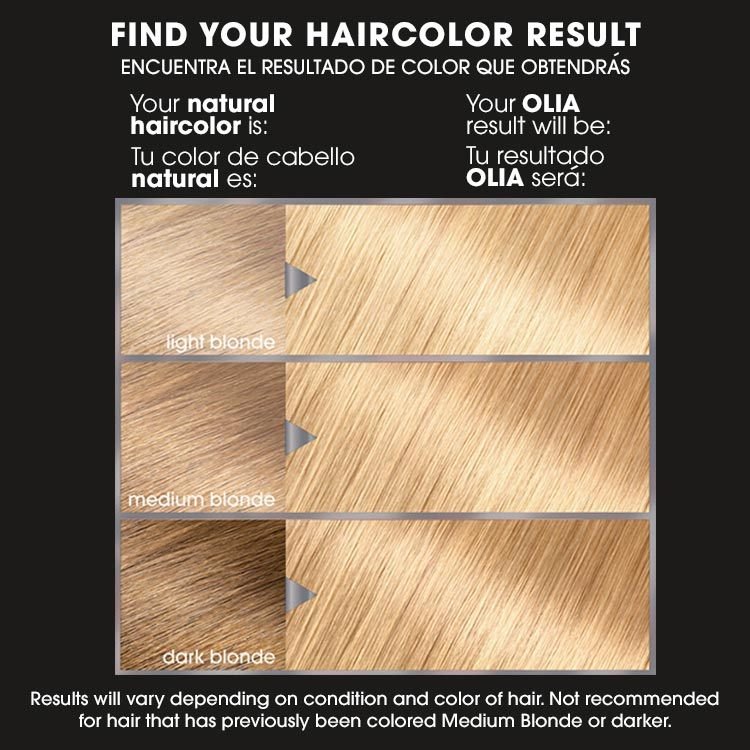 Olia 9.03 light pearl blonde before after swatch